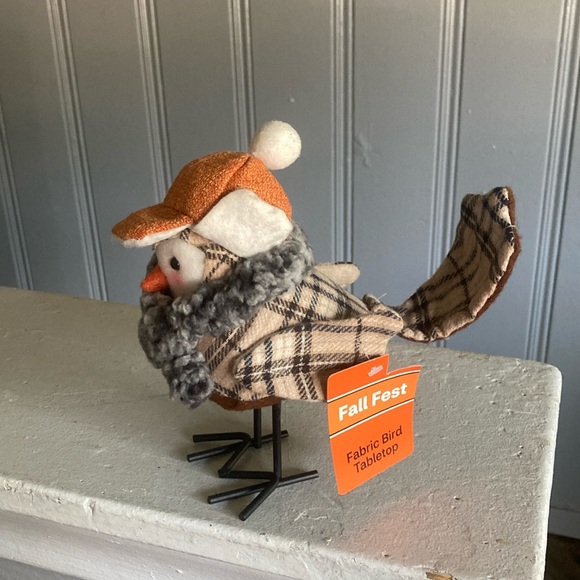 NWT Precious Chubby Fall Sweater Weather Decoration Bird w/ Metal Feet 🍁 - Picture 12 of 17